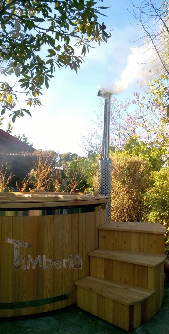 Badezuber GFK Lärche Mit Integriertem Ofen Wellness Deluxe, Ines, Berlin, Deutschland (2)