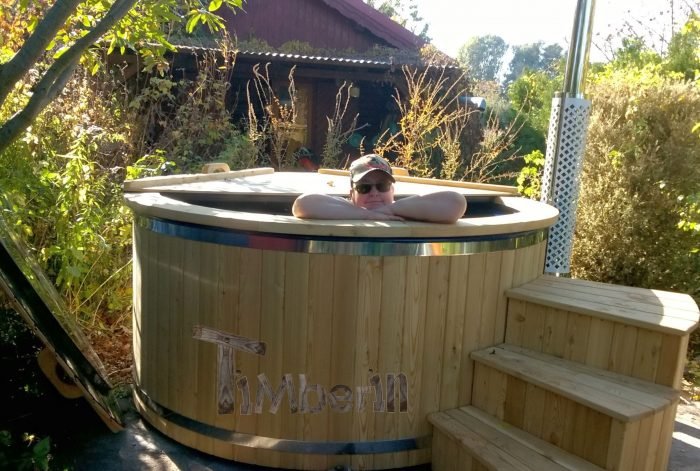 Badezuber GFK Lärche mit integriertem Ofen Wellness Deluxe, Ines, Berlin, Deutschland 4 Badezuber GFK Lärche Mit Integriertem Ofen Wellness Deluxe, Ines, Berlin, Deutschland (4)