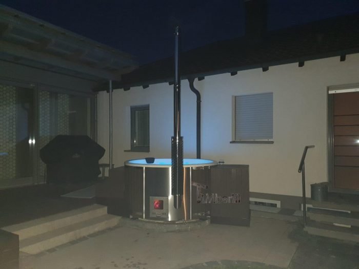 Badezuber Badefass GFK mit Smart Pelletofen WPC Verkleidung, Thorsten, Ihrlerstein, Deutschland 4 Badezuber Badefass GFK Mit Smart Pelletofen WPC Verkleidung, Maerz, Ihrlerstein, Deutschland (3)