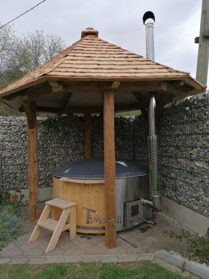 Badezuber GFK Lärche Mit Integriertem Ofen Wellness Deluxe, Elfriede, Gilgenberg, Österreich