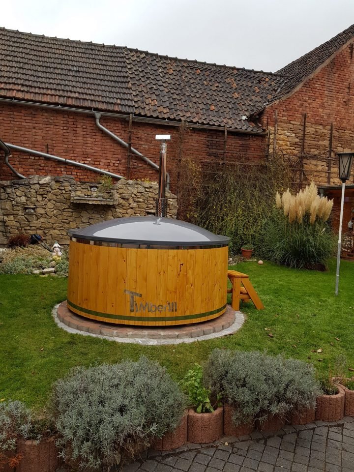 Badezuber GFK Lärche Mit Integriertem Ofen Wellness Deluxe, Benjamin, Wipperdorf, Deutschland (1)