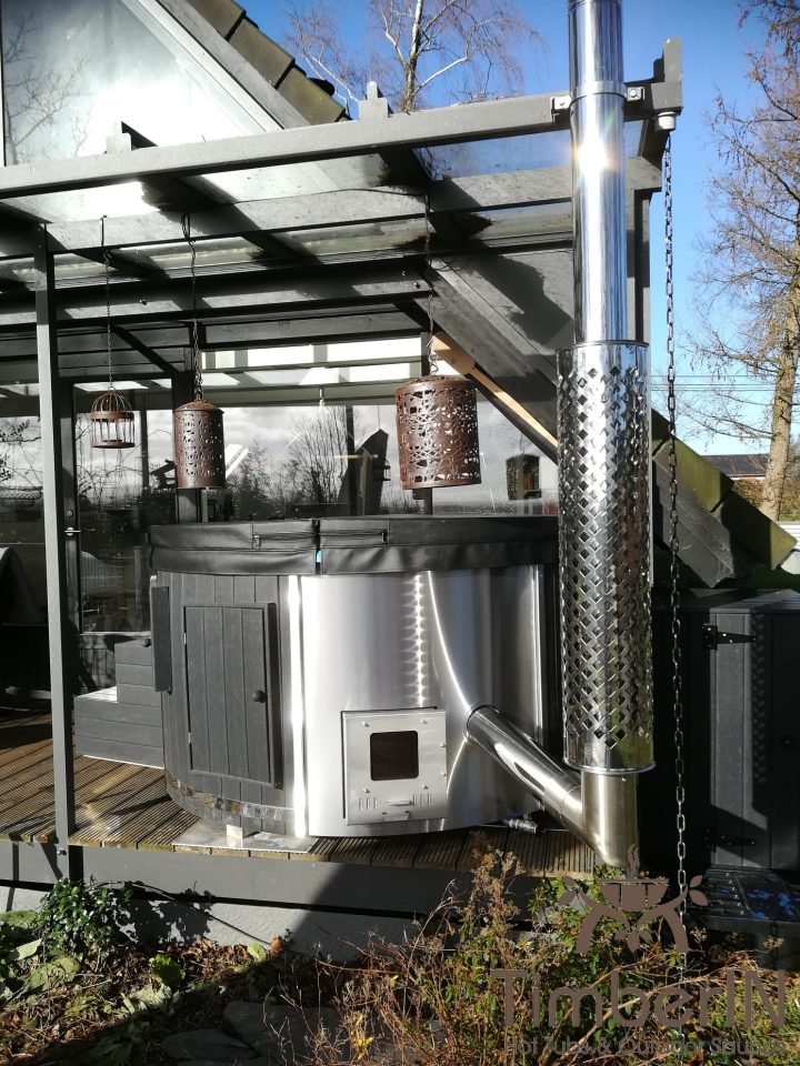 Badezuber Badefass GFK Mit WPC Verkleidung, Gabrielle, Lontzen, Belgien (5)