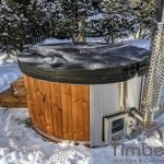Badezuber Badefass Hot Tube Mit Whirlpool Holzofen (13)