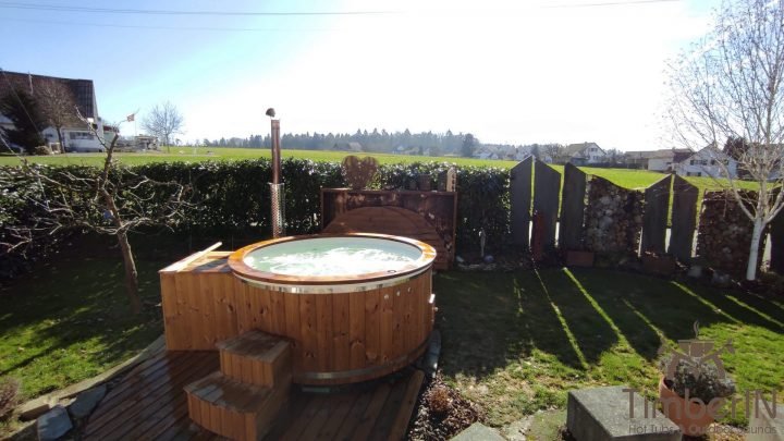 Badezuber GFK Mit Aussenofen Holzofen Pelletofen Gasofen Dieselofen, Jürg, Riken AG, Schweiz (3)