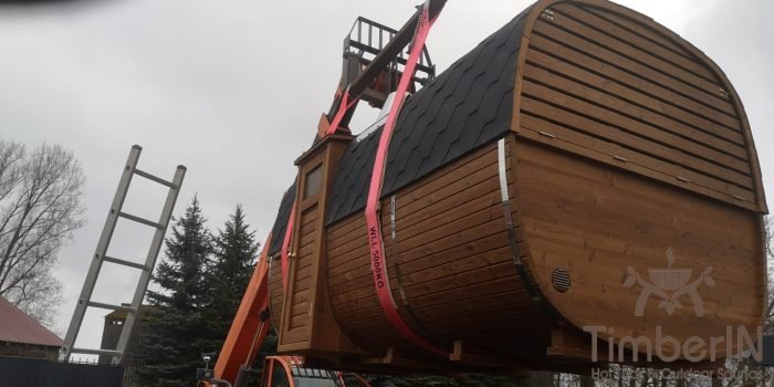 Fasssauna Saunafass Quadratisch, Franz, Langenberg, Deutschland (1)