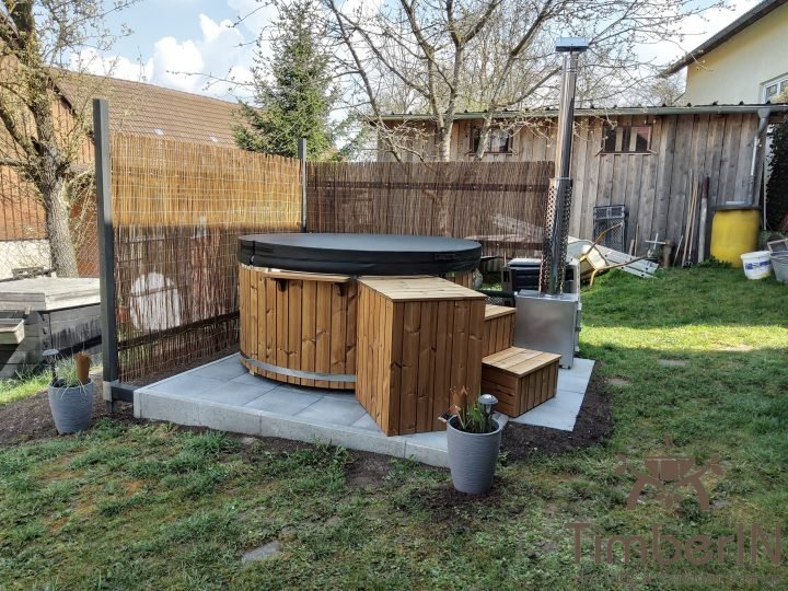 Badezuber Badefass Hot Tube Mit Whirlpool Holzofen TimberIN Rojal, Kurt, Stimpfach, Deutschland