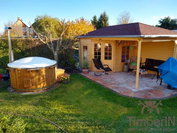 Badefass Gfk Thermoholz Mit Integriertem Ofen Wellness Royal, Christine, Burg, Deutschland (2)