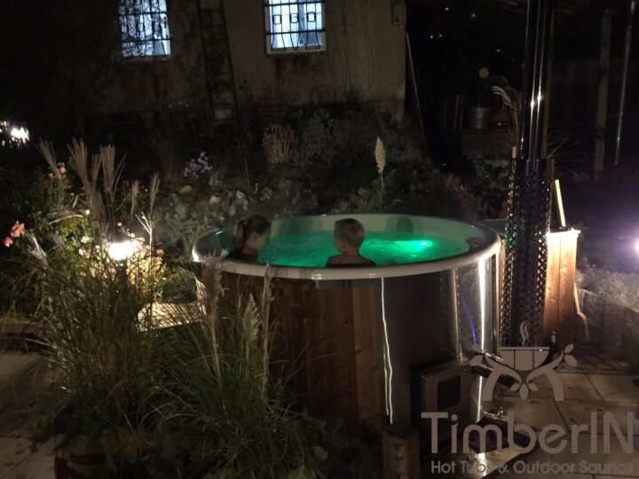 Badefass Gfk Thermoholz Mit Integriertem Ofen Wellness Royal, Ina, Mohlsdorf Teichwolframsdorf Thüringen, Deutschland (2)