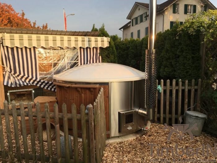 Badefass gfk Thermoholz mit integriertem Ofen Wellness Royal, Ralph, Hefenhofen, Schweiz 2 Badefass Gfk Thermoholz Mit Integriertem Ofen Wellness Royal, Ralph, Hefenhofen, Schweiz (2)