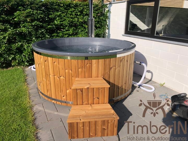 Badezuber Badefass Hot Tube Mit Whirlpool Holzofen TimberIN Rojal, Detlev, Roetgen, Deutschland (1)