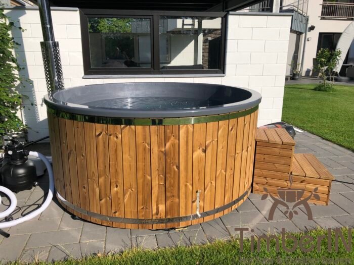 Badezuber Badefass Hot Tube Mit Whirlpool Holzofen TimberIN Rojal, Detlev, Roetgen, Deutschland (2)