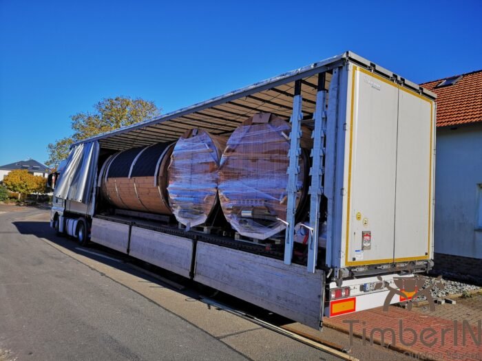 Fasssauna mit Holzofen oder mit elektrischer Heizung HARVIA, Tobias, Rodeberg, Deutschland 2 Fasssauna Mit Holzofen Oder Mit Elektrischer Heizung HARVIA, Tobias, Rodeberg, Deutschland (1)