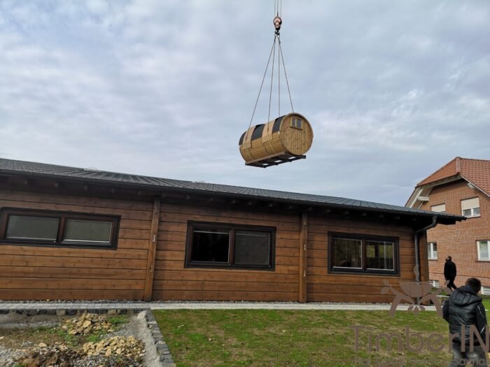 Fasssauna mit Holzofen oder mit elektrischer Heizung HARVIA, Tobias, Rodeberg, Deutschland 3 Fasssauna Mit Holzofen Oder Mit Elektrischer Heizung HARVIA, Tobias, Rodeberg, Deutschland (3)