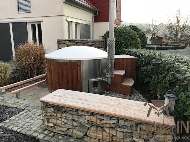 Badefass gfk Thermoholz mit integriertem Ofen Wellness Royal, Frank, Bastheim, Deutschland 3 Badefass Gfk Thermoholz Mit Integriertem Ofen Wellness Royal, Frank, Bastheim, Deutschland (4)