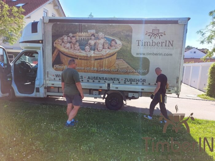 Badezuber Badefass GFK mit WPC Verkleidung, Thomas, Durach, Deutschland 2 Badezuber Badefass GFK Mit WPC Verkleidung, Thomas, Durach, Deutschland (1)