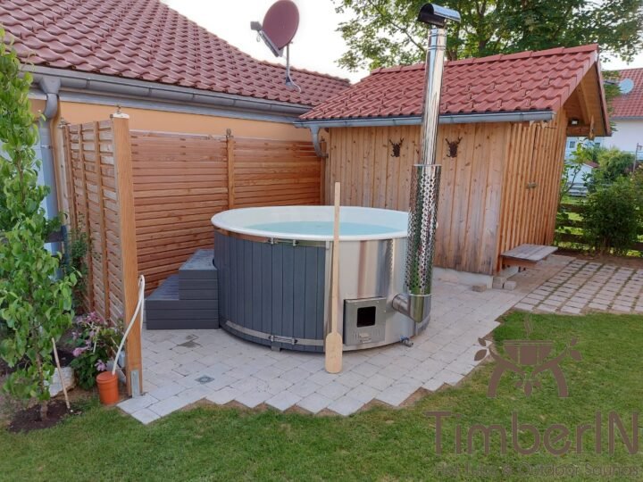 Badezuber Badefass GFK Mit WPC Verkleidung, Thomas, Durach, Deutschland (6)