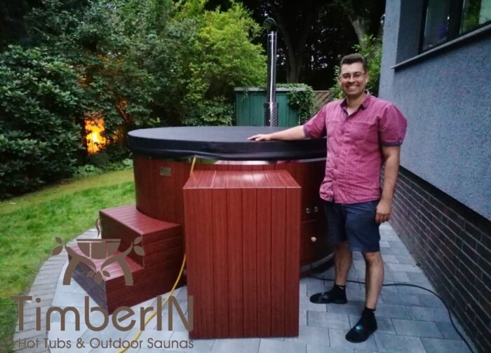 Badezuber Badefass GFK WPC – Thermoholz Verkleidung mit SMART Pellet oder Holzofen, Mario, Celle, Germany 3 Badezuber Badefass GFK WPC – Thermoholz Verkleidung Mit SMART Pellet Oder Holzofen (4)