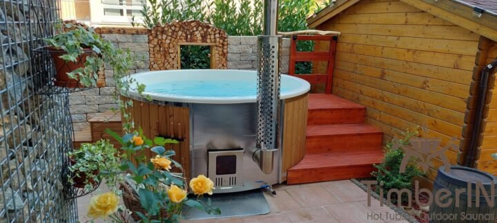 Badezuber Badefass Hot Tube Mit Whirlpool Holzofen TimberIN Rojal, Martin, Steinach, Deutschland (6)