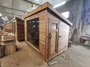 AUF LAGER Außensauna Gartensauna Modern Mit Glasfront (2)