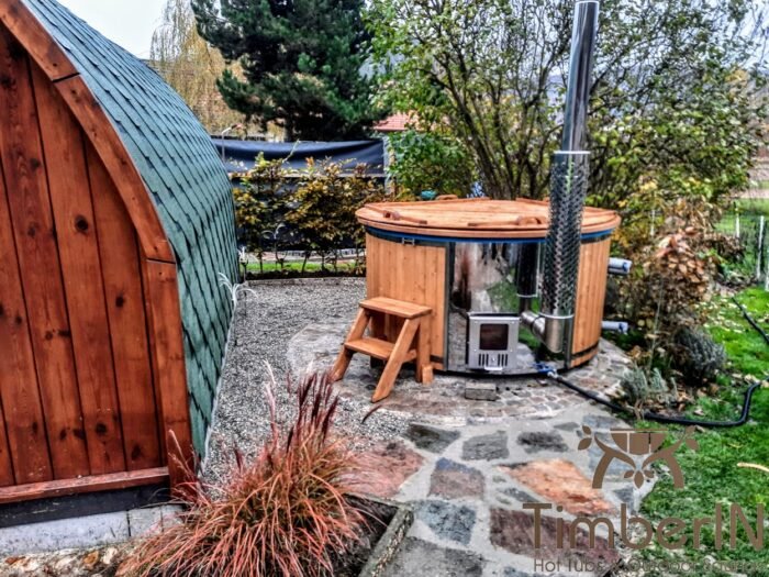 Badezuber GFK Lärche Mit Integriertem Ofen, Martin, Veringenstadt, Germany (1)