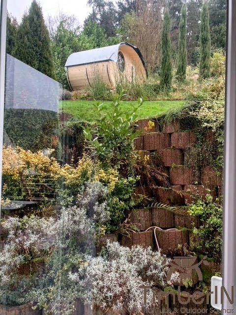 Ovale Aussensauna Fasssauna Hobbit, Catarina, Lambrecht, Germany 3 Ovale Aussensauna Fasssauna Hobbit (2)