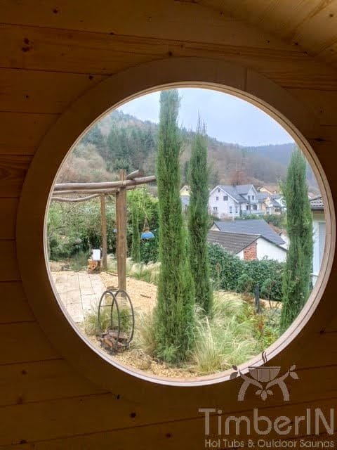 Ovale Aussensauna Fasssauna Hobbit, Catarina, Lambrecht, Germany 4 Ovale Aussensauna Fasssauna Hobbit (3)