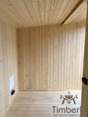 Moderne Außensauna Gartensauna Mit Vorraum Glasfront (4)