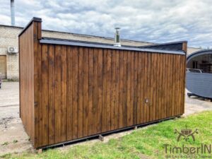 Moderne Außensauna Gartensauna Mit Vorraum Glasfront (5)