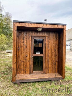 Moderne Mini Außensauna Gartensauna (9)