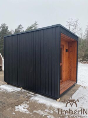 Moderne Mini Außensauna Gartensauna (1)