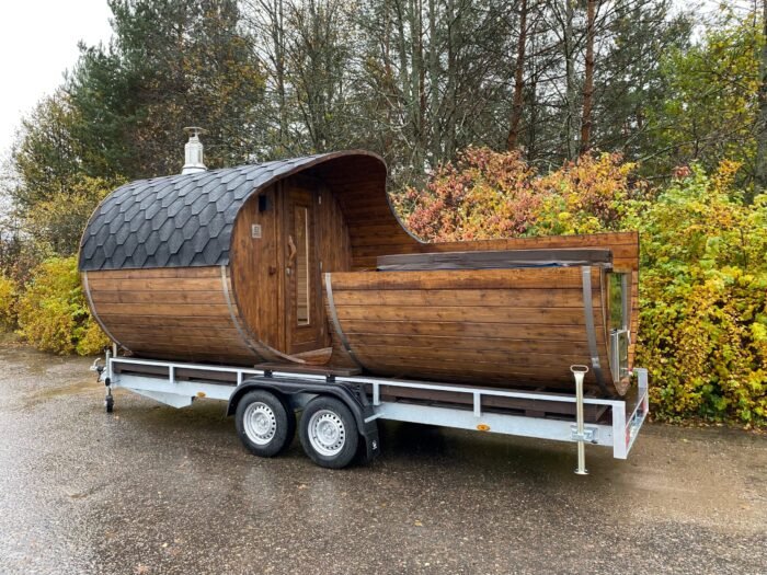 Mobiles Saunafass – flexible Wellness jederzeit genießen 8 Fasssauna mobil mit Holzofen für Garten Schweiz