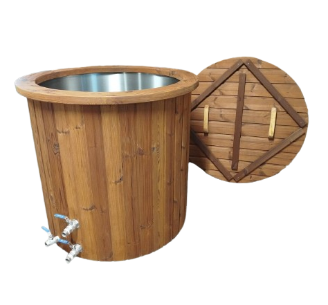 Icetub Thermoholz (Ø90 cm, Edelstahl AISI316)