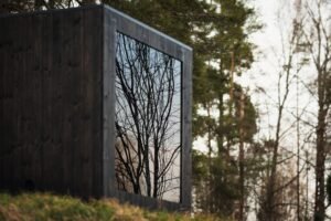 TimberIN Nordic Cube Seitenwand und Glas im Detail